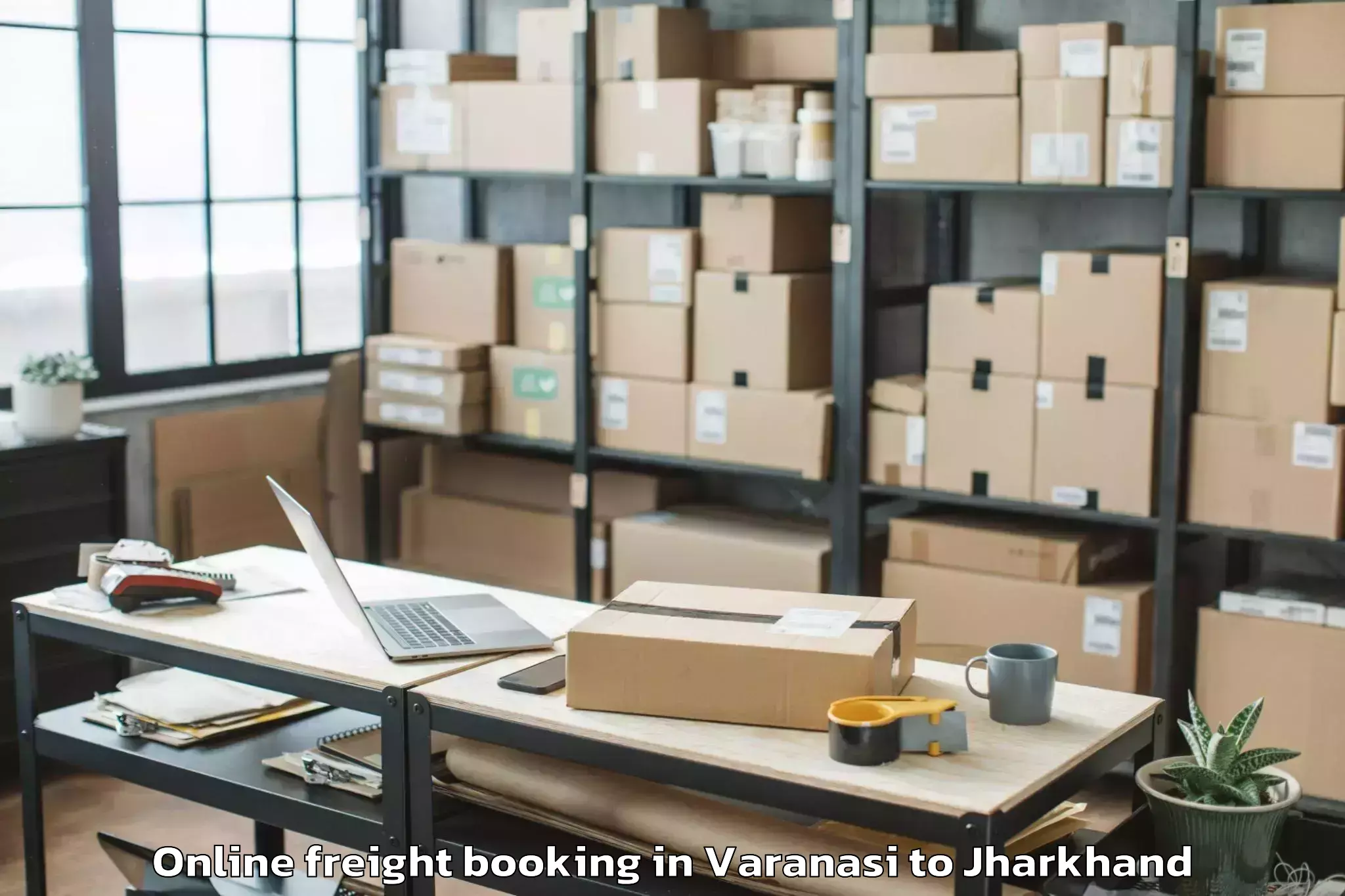 Book Varanasi to Mahagama Online Freight Booking Online